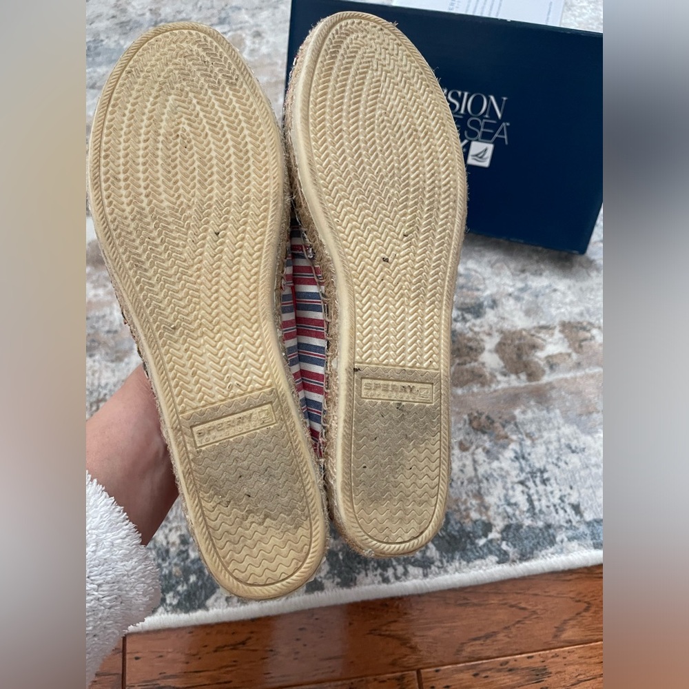 Sperry Women’s Katama Red, Ivory & Blue Flat Espadrille Shoes US Sz. 8M - Picture 10 of 10